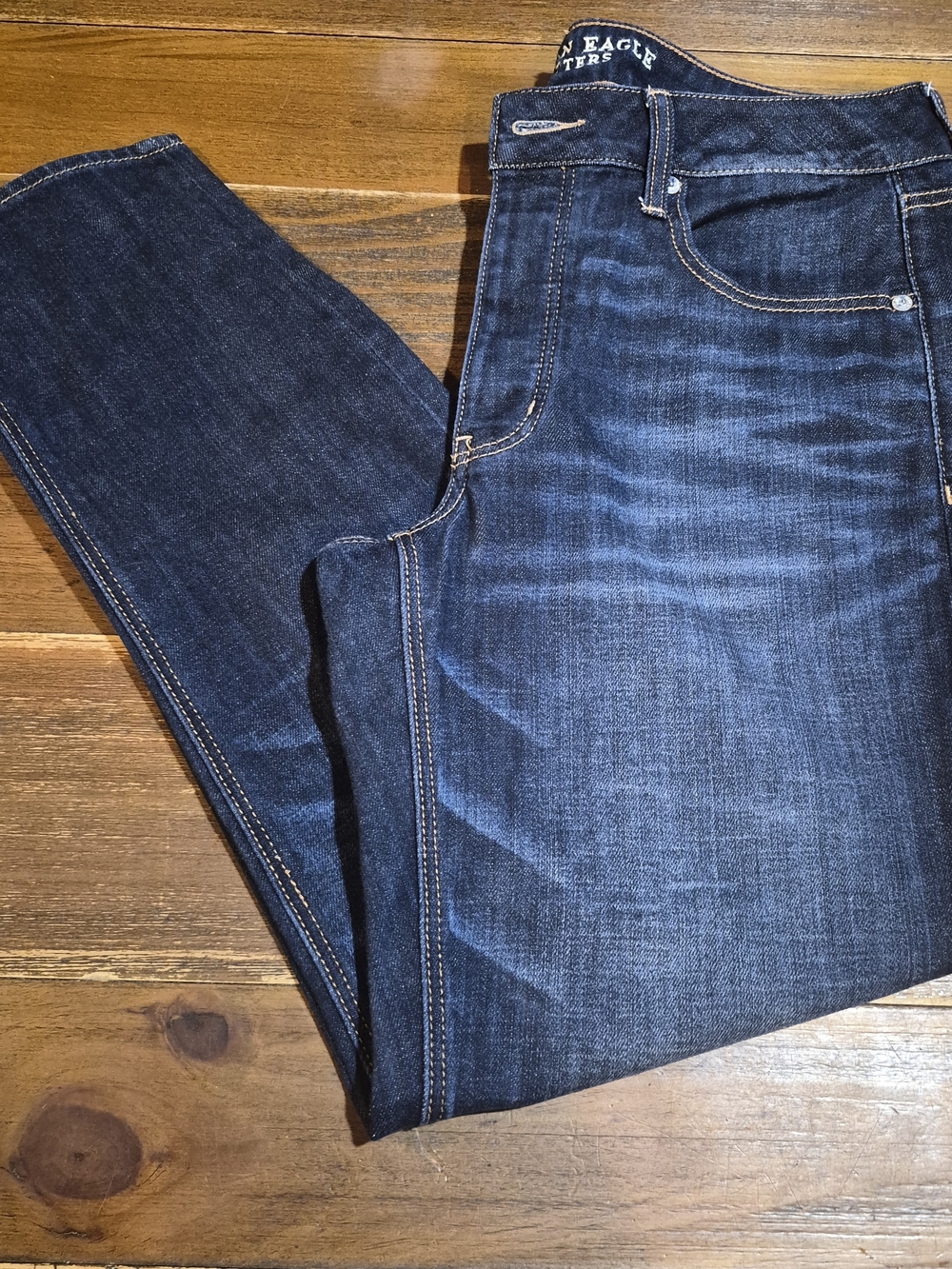 American Eagle Tomgirl Jeans Dark Wash Size 10 Button Fly